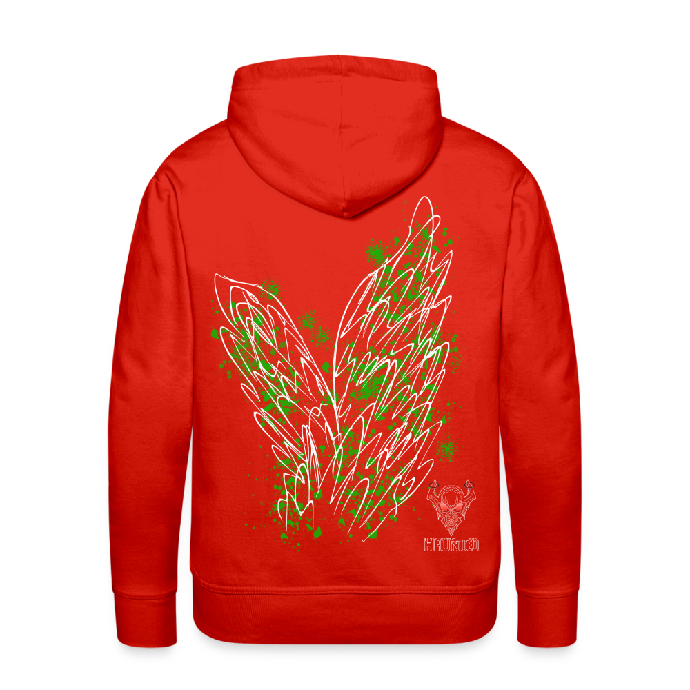 Men Hoodie Green Wings - Rot