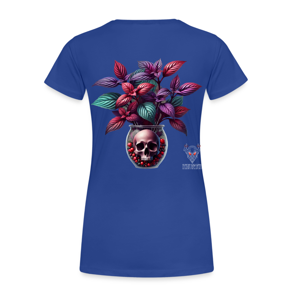 Woman T-Shirt Skull Bloom Vase - Königsblau