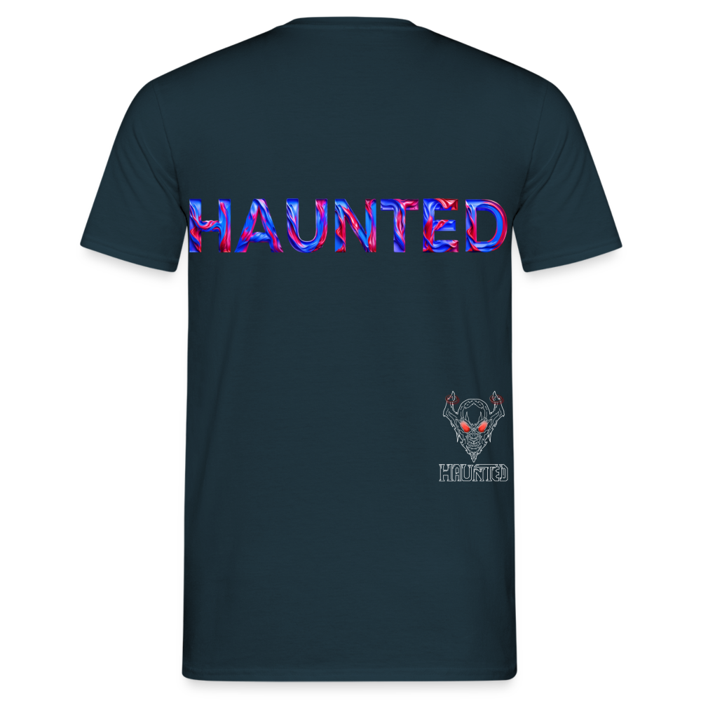 Men T-Shirt Cosmic Flame Surge - Navy