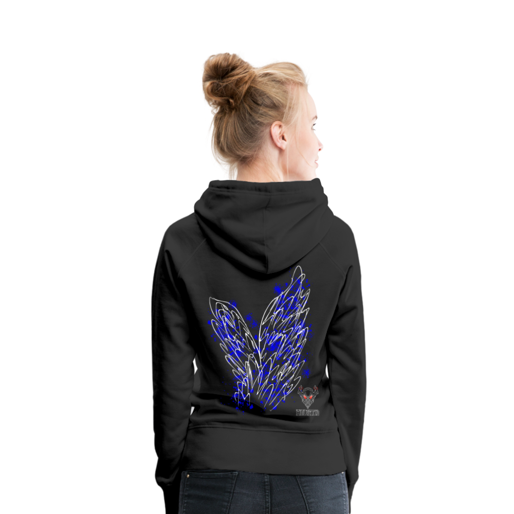 Women Hoodie Blue Wings - Schwarz