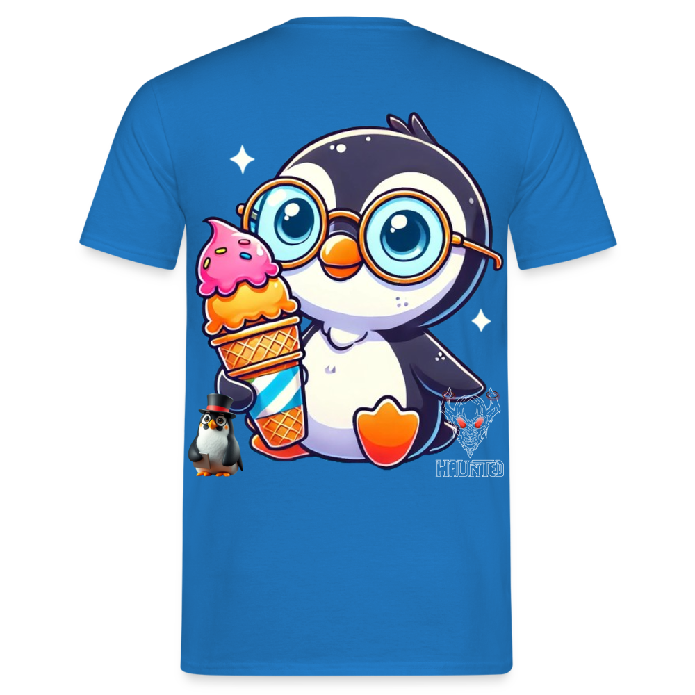 Men T-Shirt KasPenguin with Ice - Royalblau