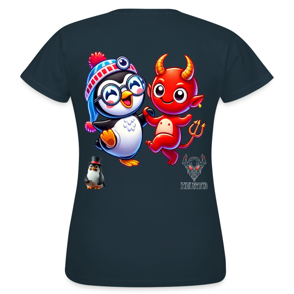 Women T-Shirt Dancing with Devil - Navy