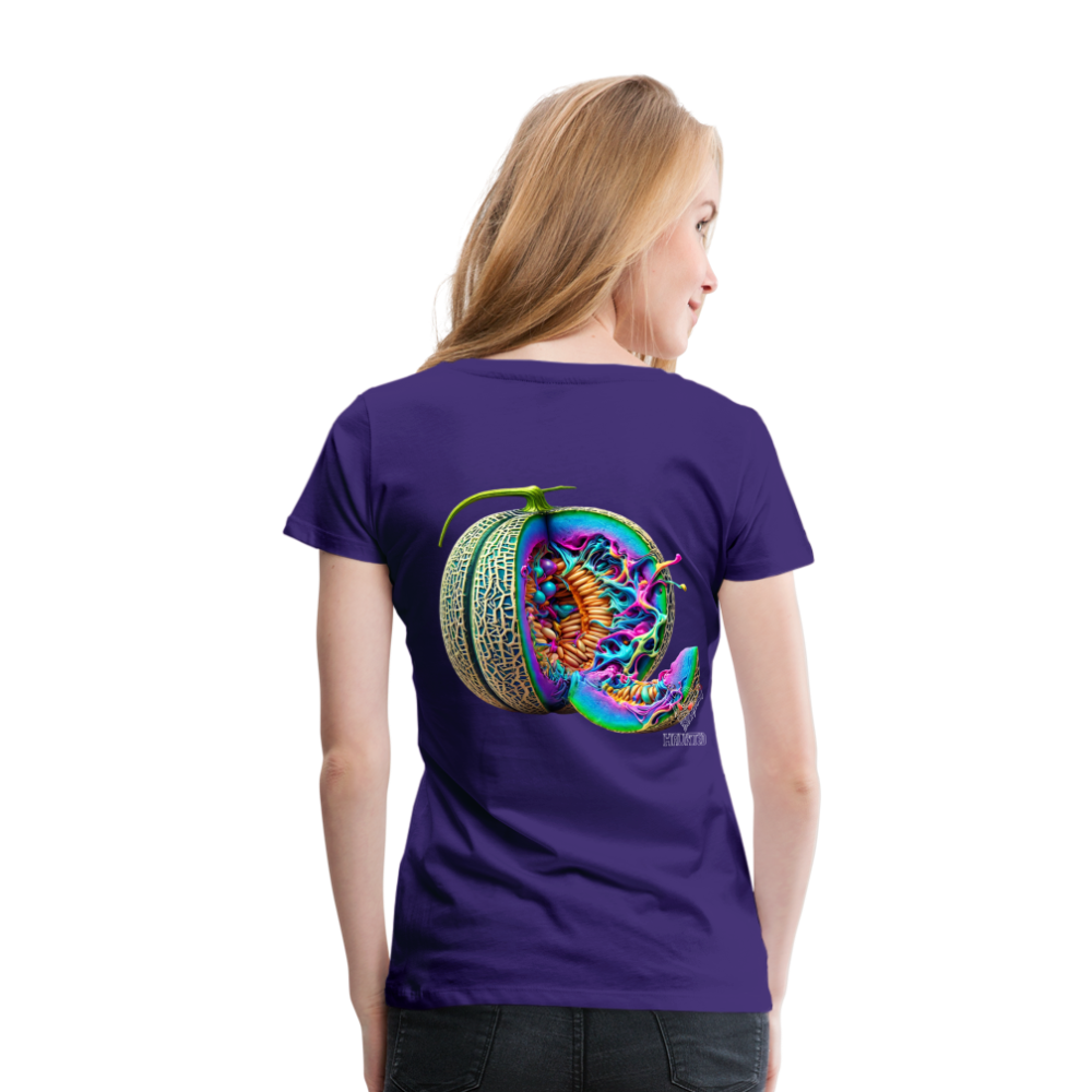 Woman T-Shirt Neon Melon Art - Lila