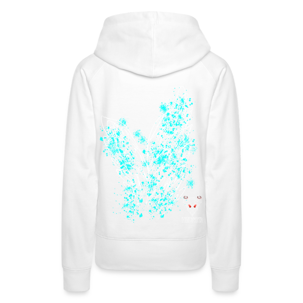 Women Hoodie Aqua Wings - Weiß