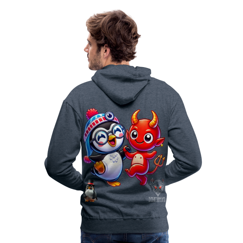 Men Hoodie Dancing with Devil - Jeansblau