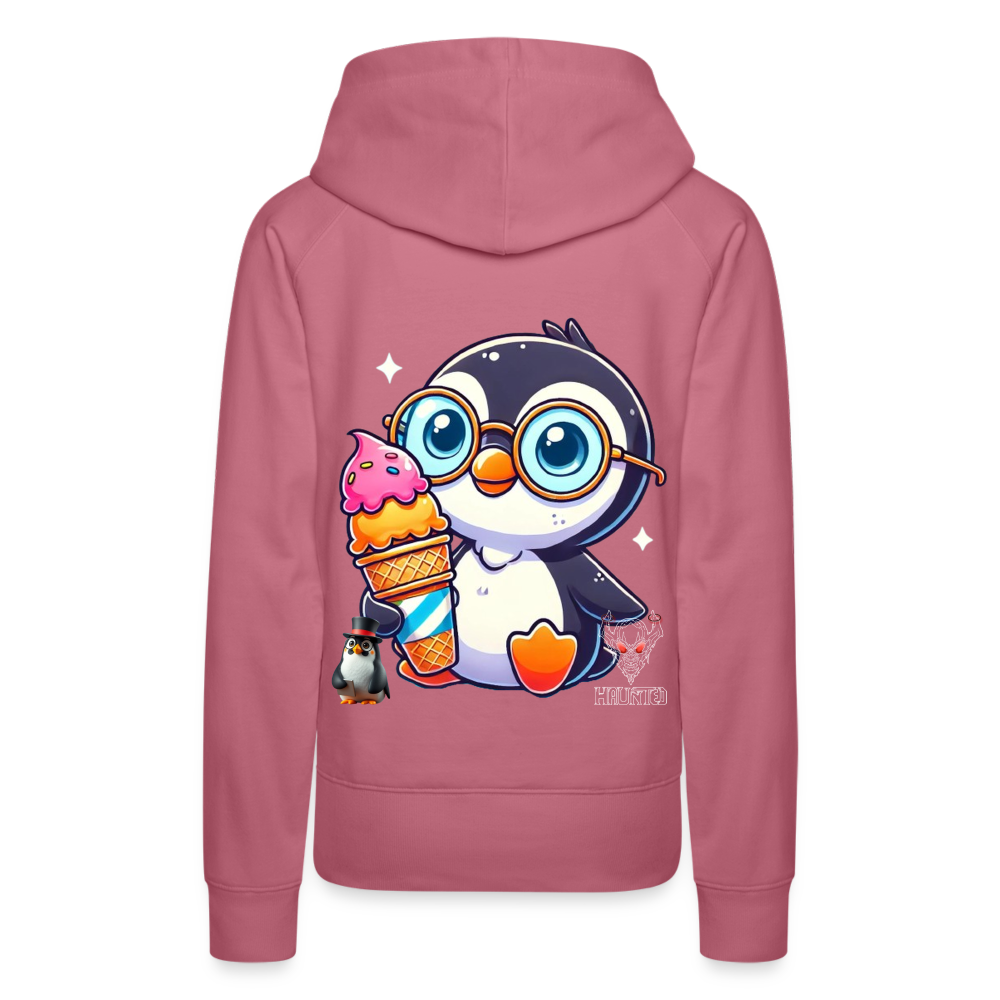 Women Hoodie KasPenguin with Ice - Malve