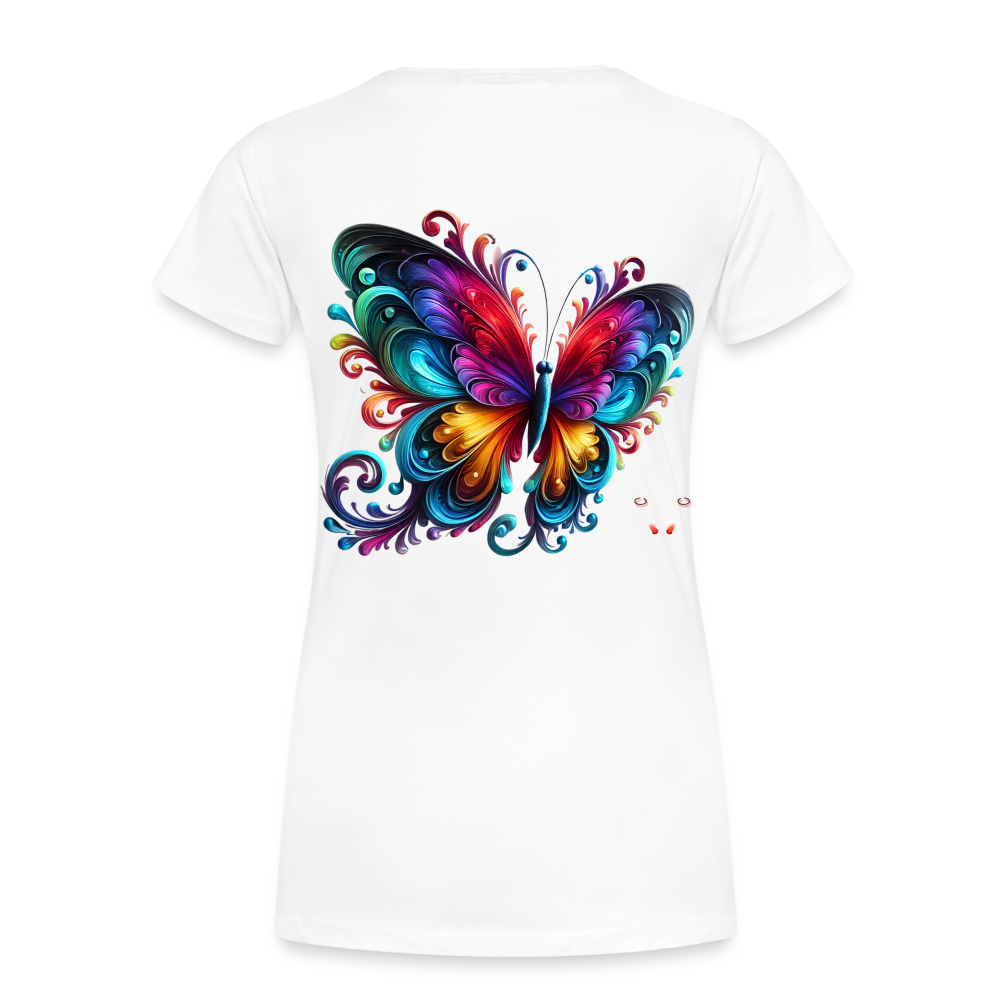 Woman T-Shirt Radiant Butterfly Art - Weiß