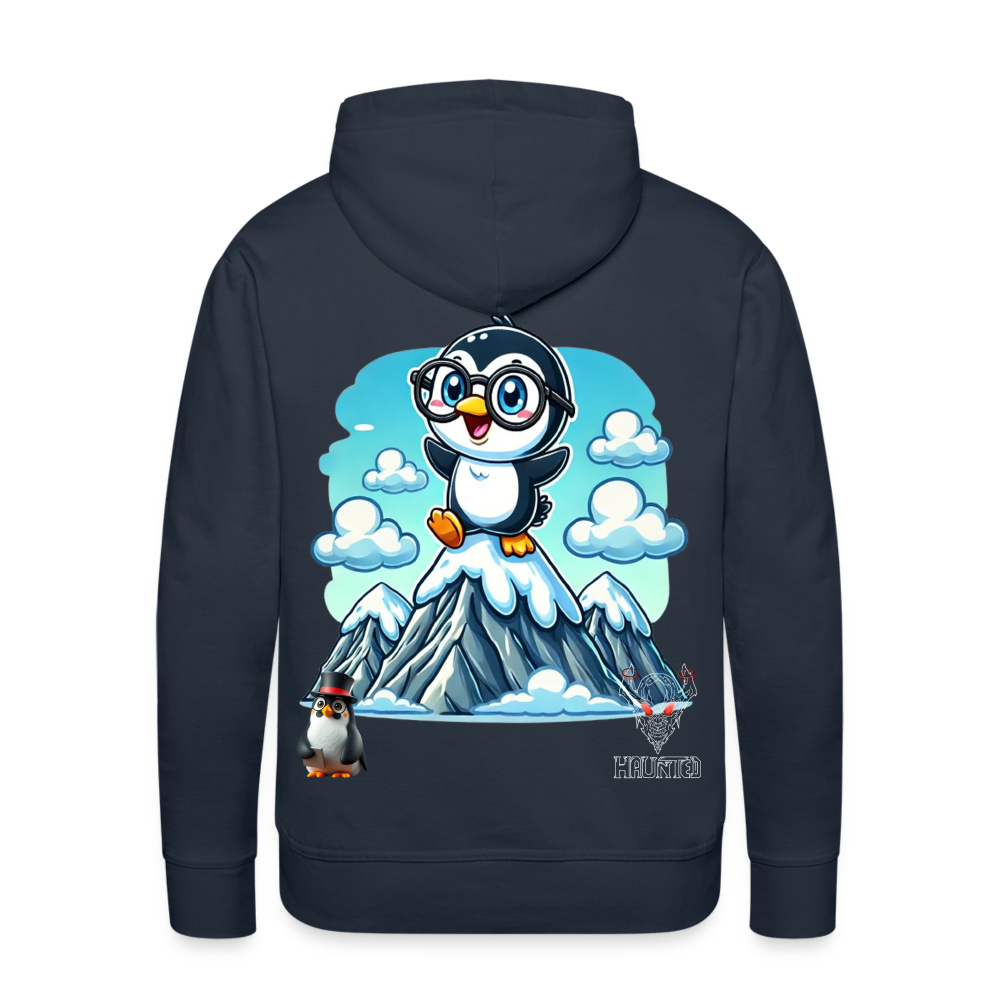 Men Hoodie KasPenguin on Top - Navy