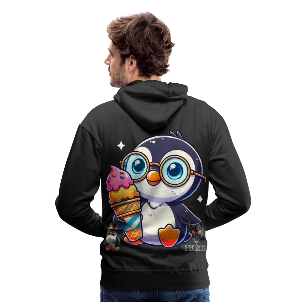 Men Hoodie KasPenguin with Ice - Schwarz