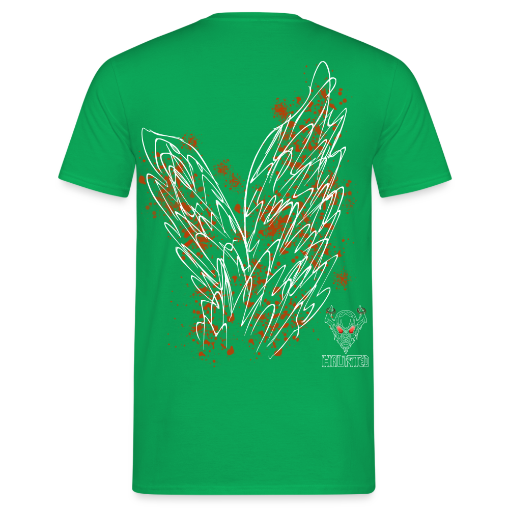 Men T-Shirt Orange Wings - Kelly Green