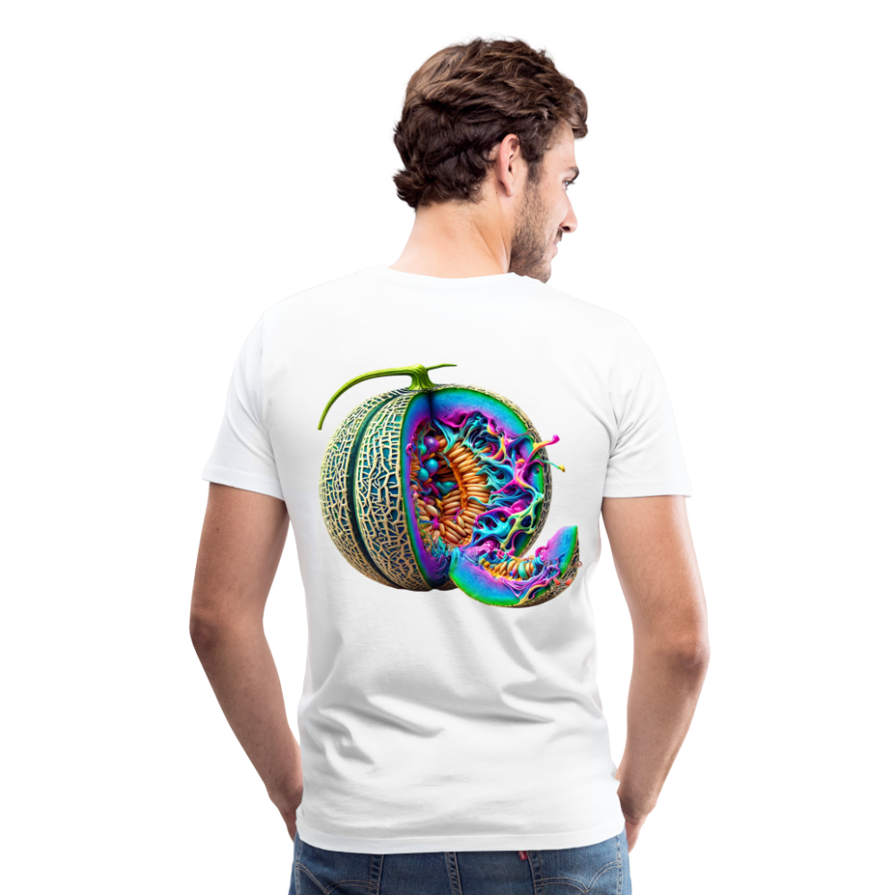 Men T-Shirt Neon Melon Art - Weiß