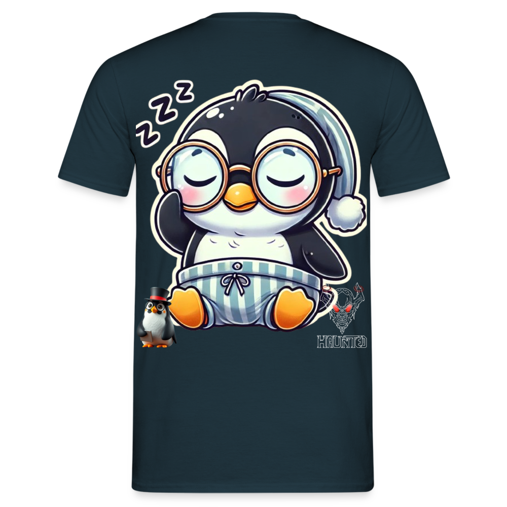 Men T-Shirt Sleepy KasPenguin - Navy