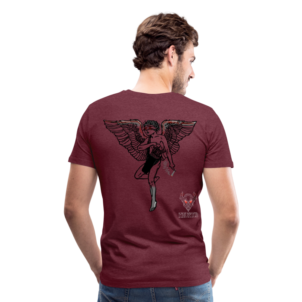 Men T-Shirt Angel bloody - Bordeauxrot meliert