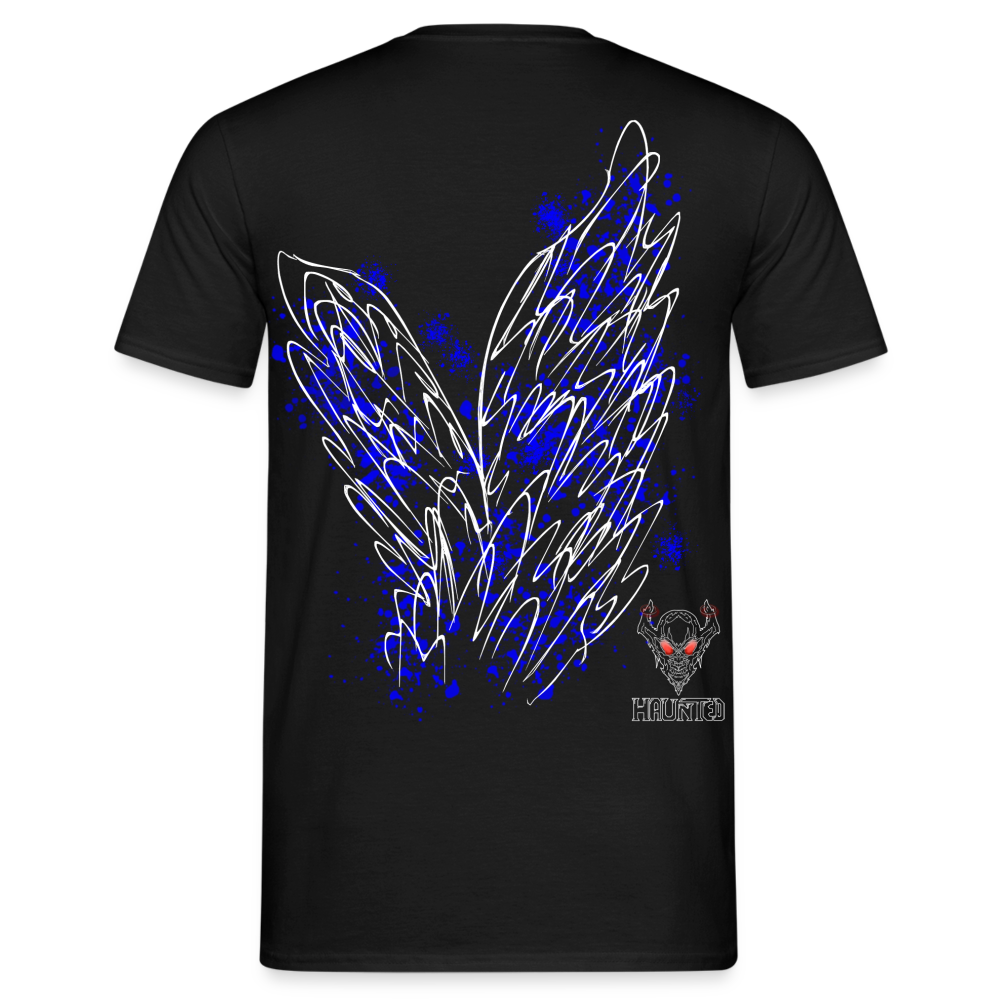 Men T-Shirt Blue Wings - Schwarz