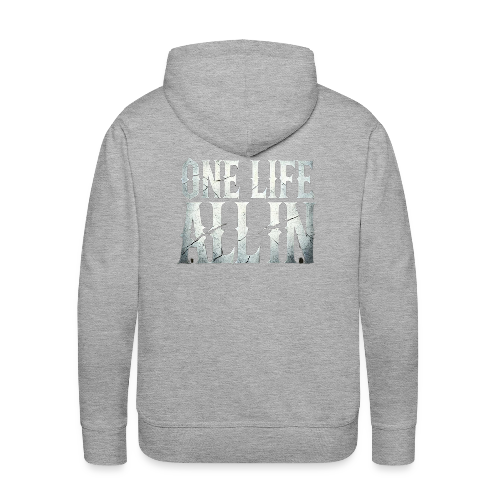Men Hoodie One Life All In - Grau meliert