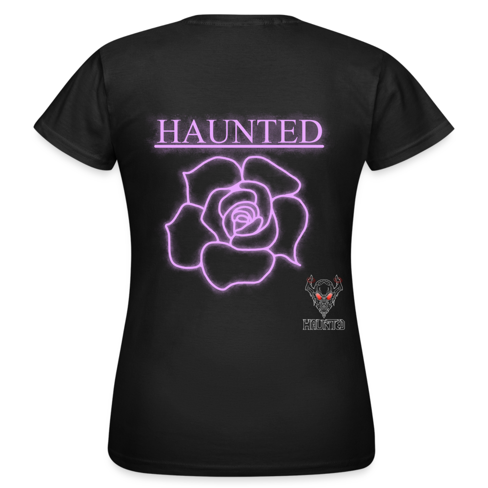Women T-Shirt Light Pink Neon Rose - Schwarz