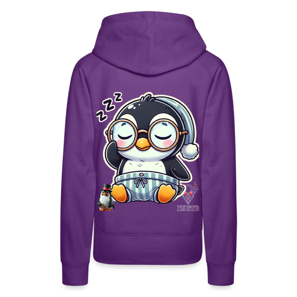 Women Hoodie Sleepy KasPenguin - Purple