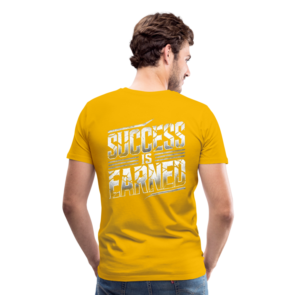 Men T-Shirt Success Is Earned - Sonnengelb