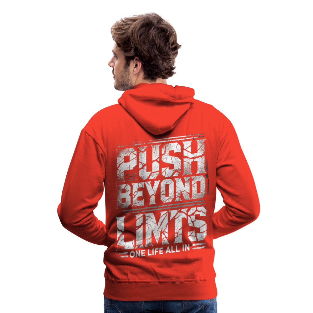 Men Hoodie Push Beyond Limits - Rot