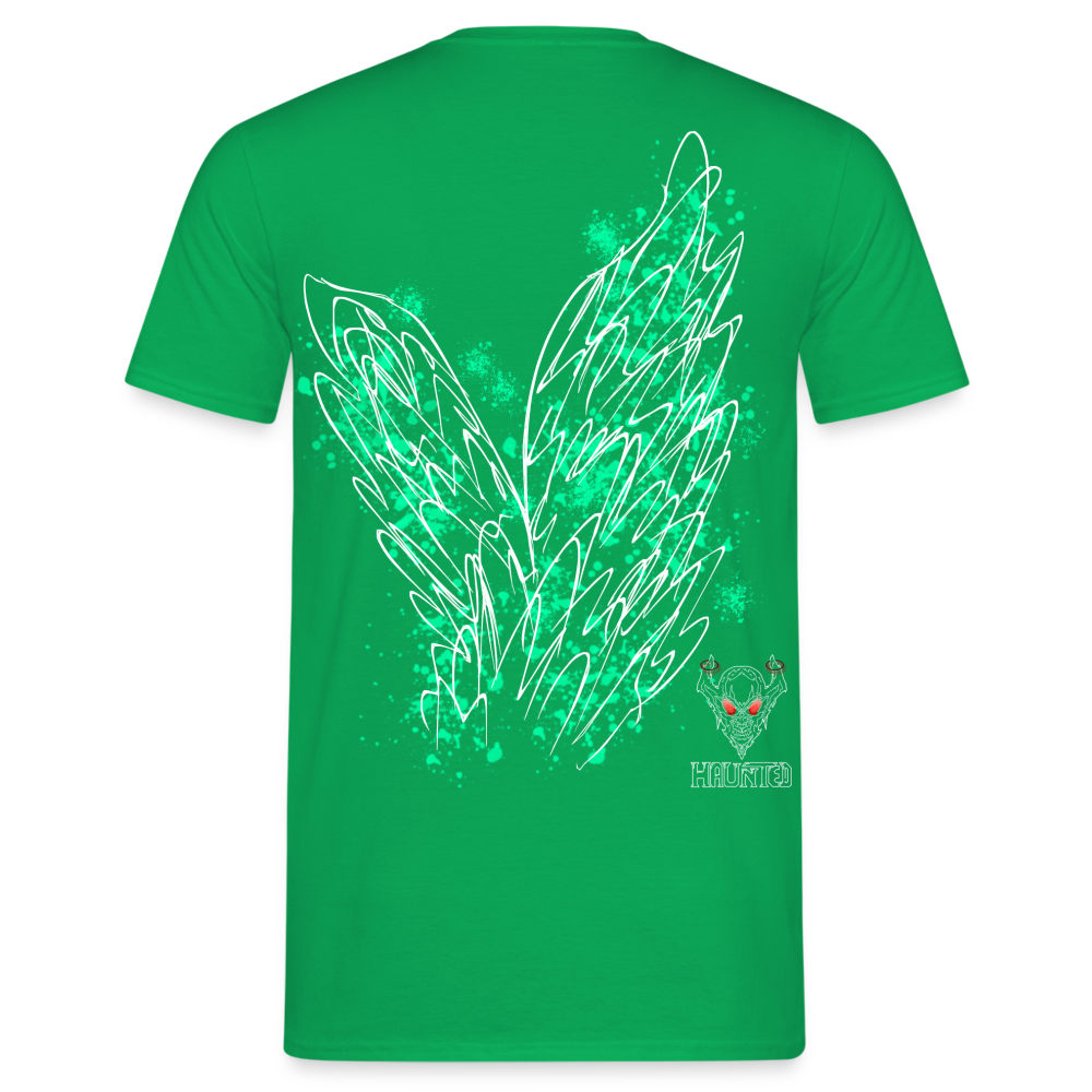 Men T-Shirt Turquoise Wings - Kelly Green