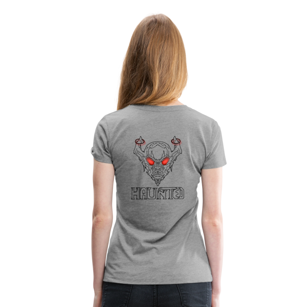 Women T-Shirt Deamon Black - Grau meliert