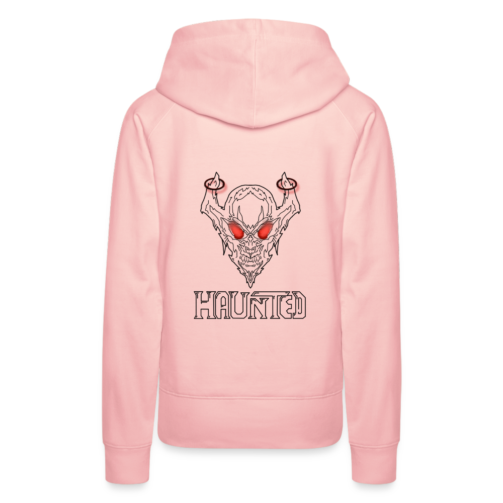 Women Hoodie Deamon White - Kristallrosa