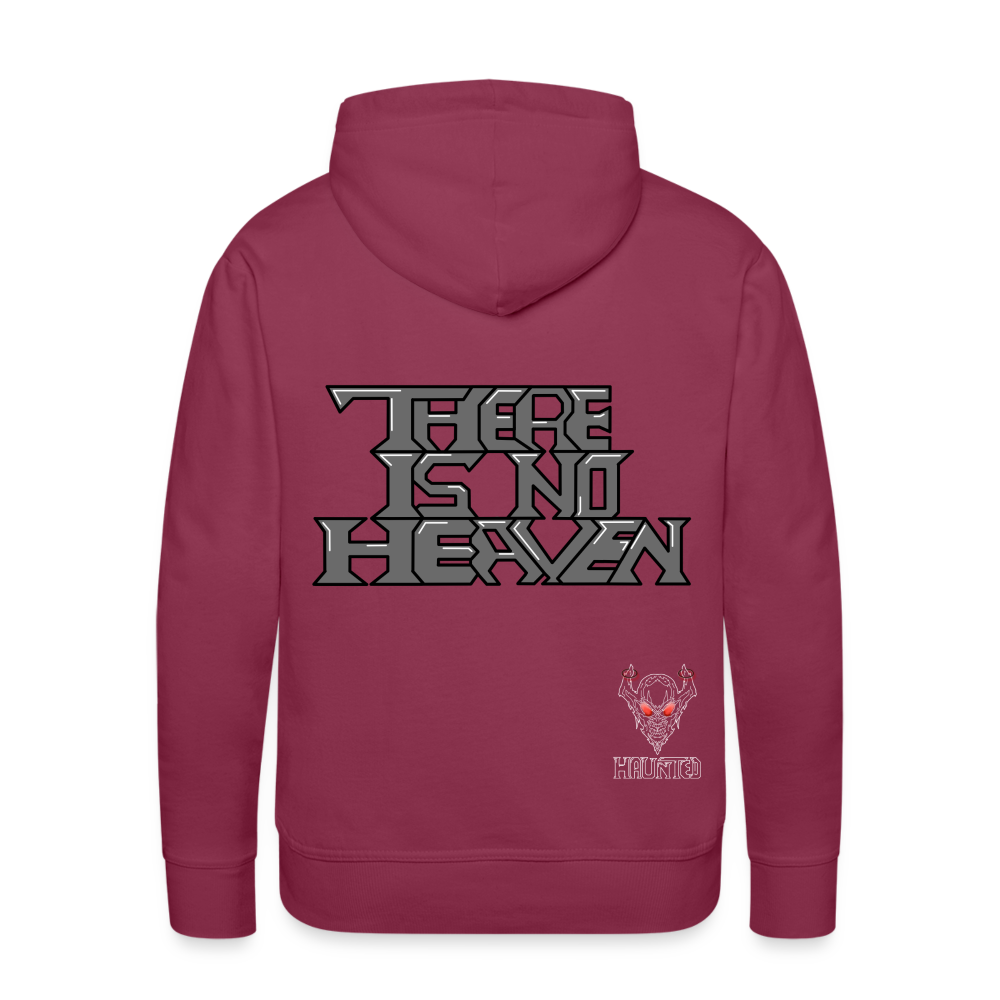 Men Hoodie There Is No Heaven Text - Bordeaux