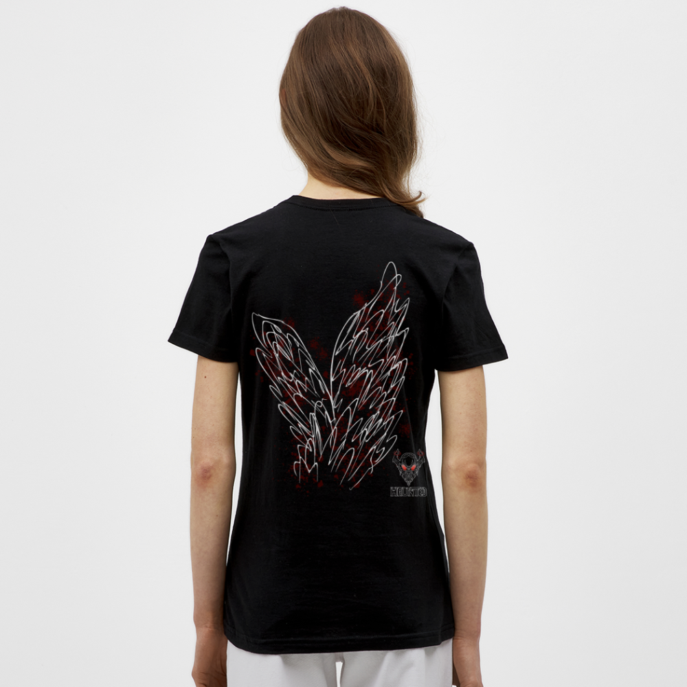 Women T-Shirt Dark Red Wings - Schwarz