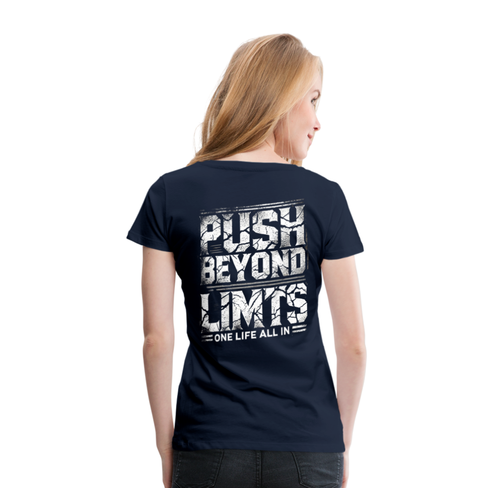 Women T-Shirt Push Beyond Limits - Navy
