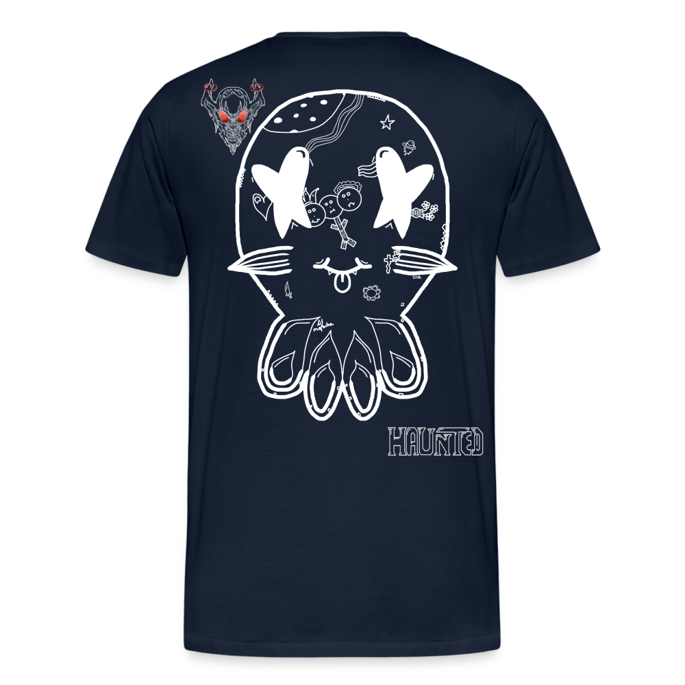 Man T-Shirt Ghost Doodle Light - Navy