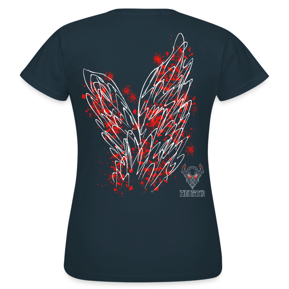 Women T-Shirt Red Wings - Navy