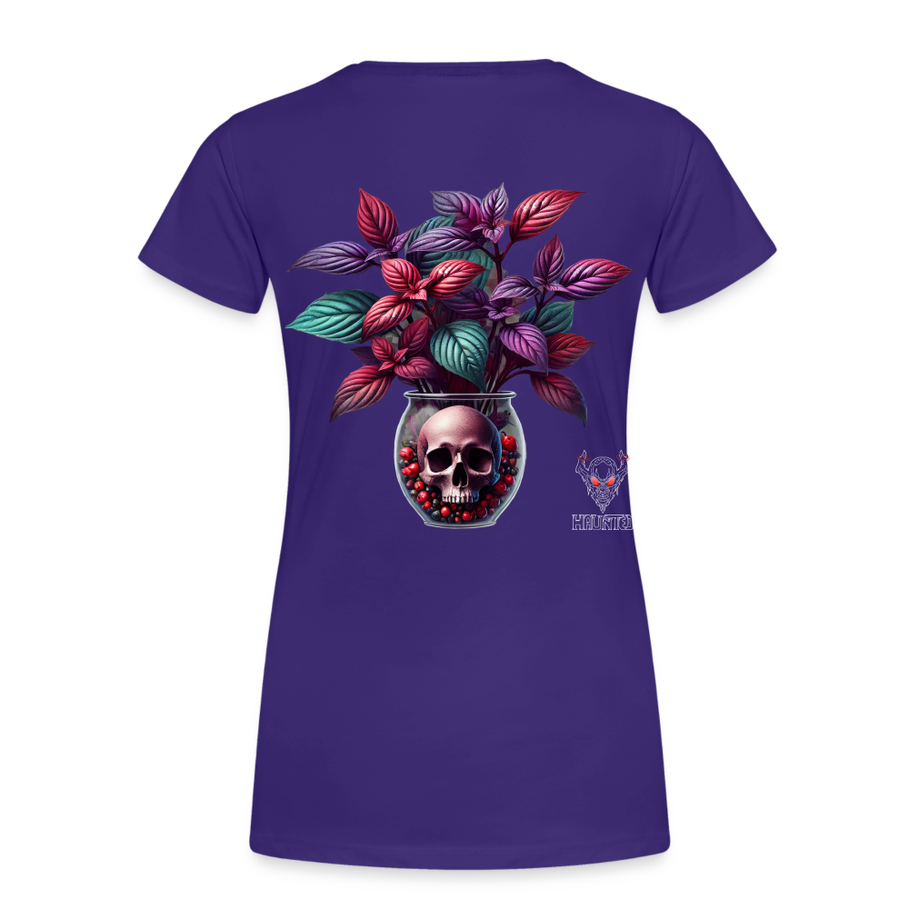 Woman T-Shirt Skull Bloom Vase - Lila