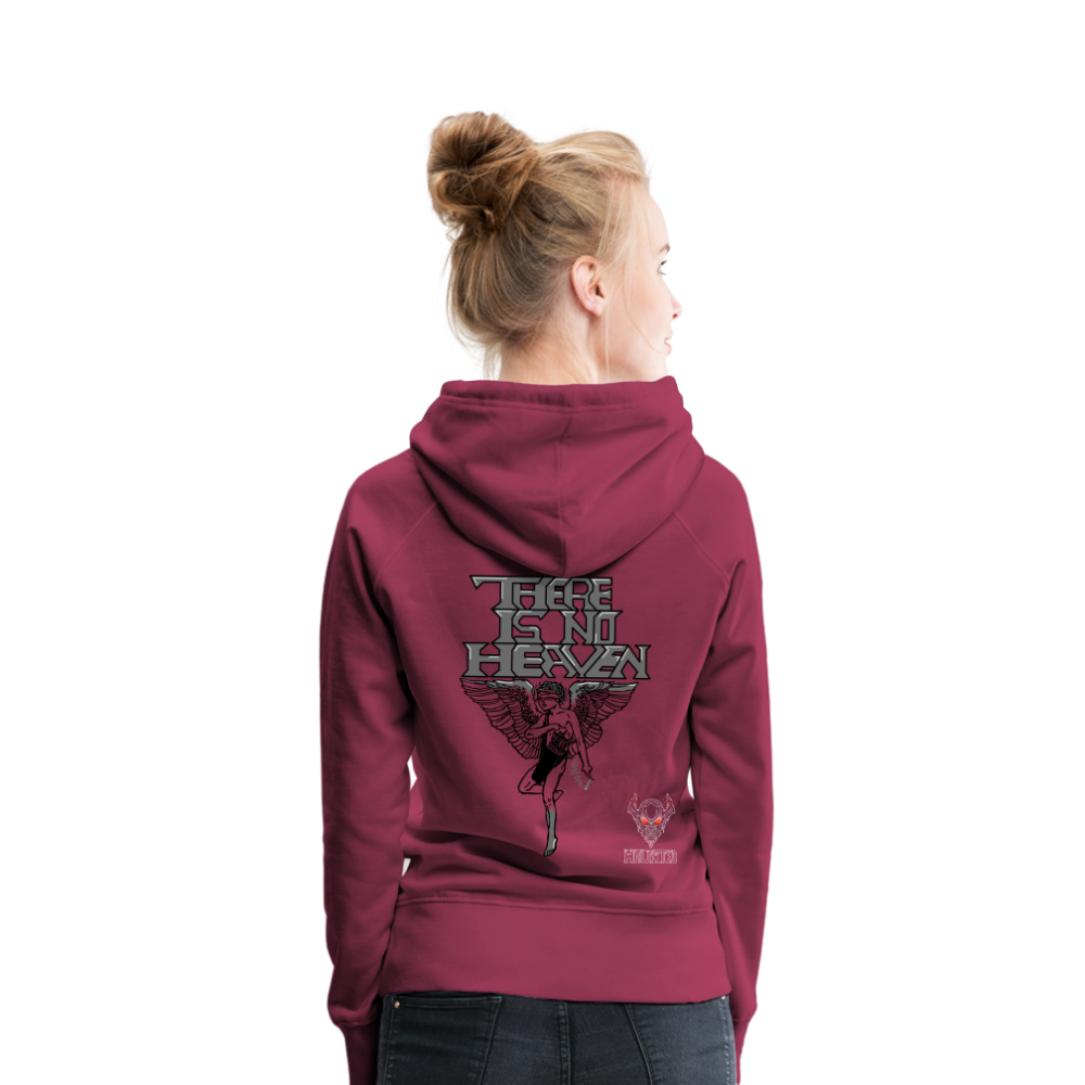 Woman Hoodie There Is No Heaven - Bordeaux