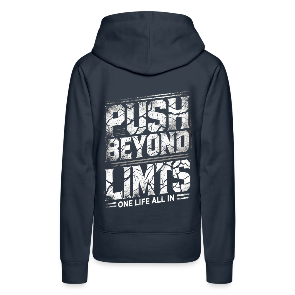 Women Hoodie Push Beyond Limits - Navy