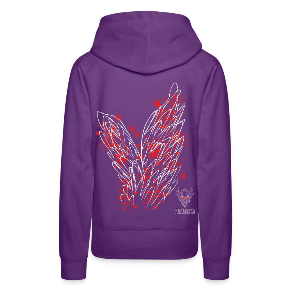 Women Hoodie Red Wings - Purple