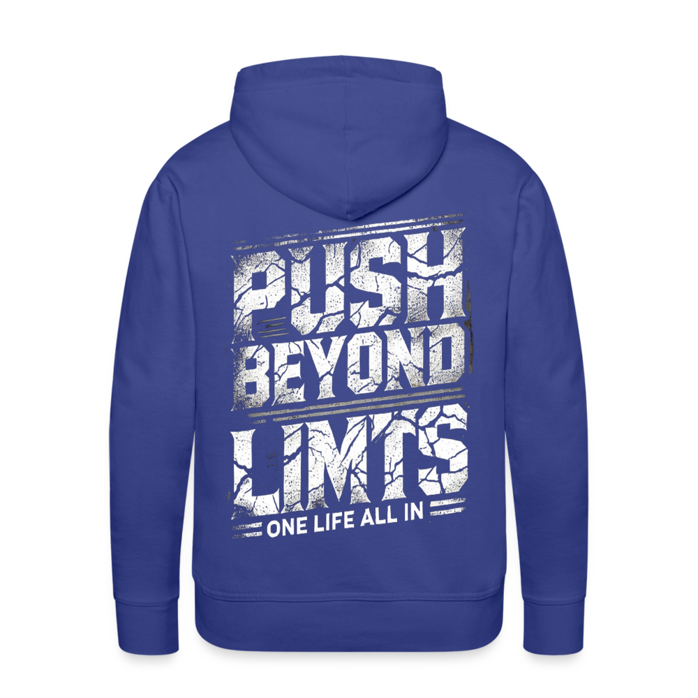 Men Hoodie Push Beyond Limits - Königsblau