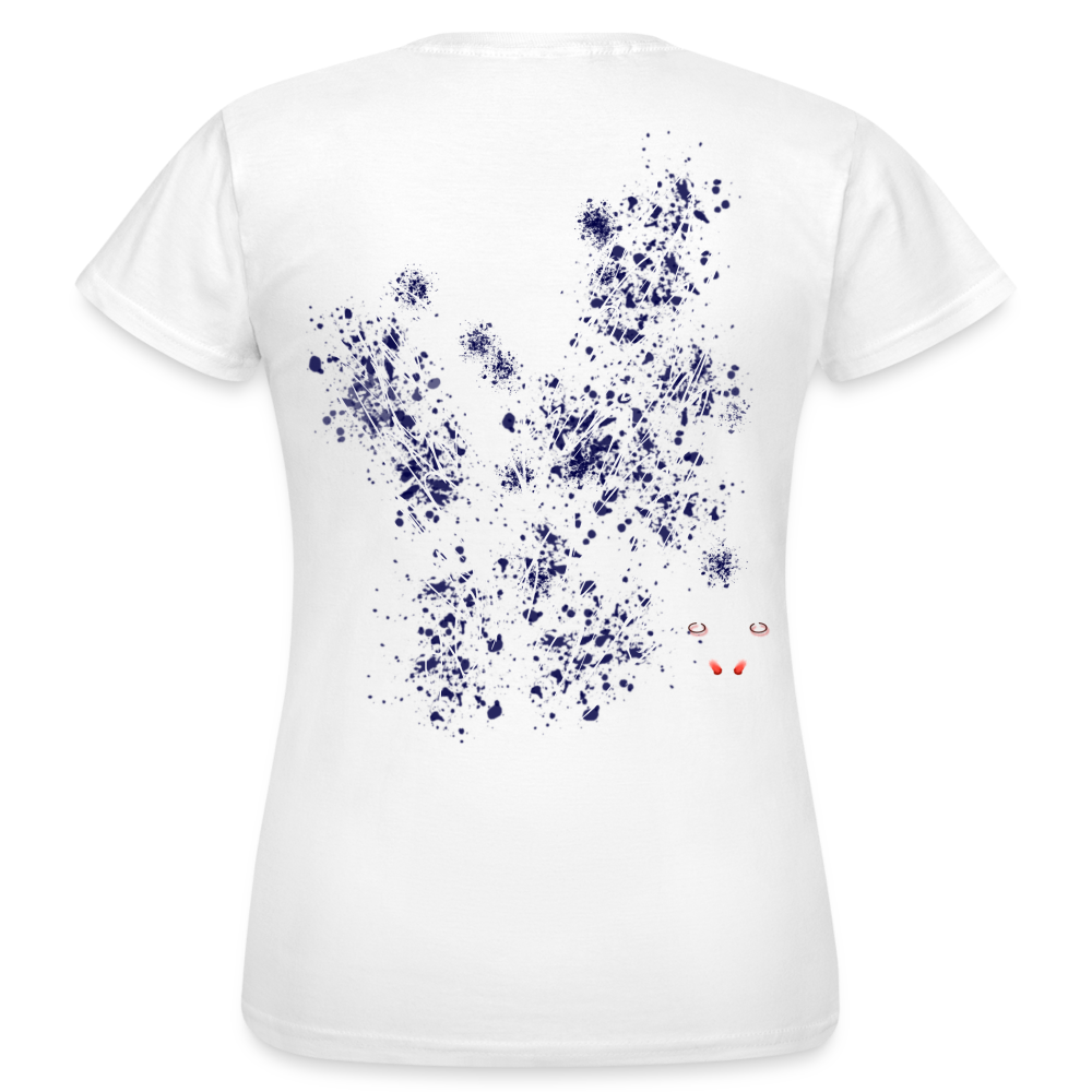 Women T-Shirt Dark Blue Wings - Weiß