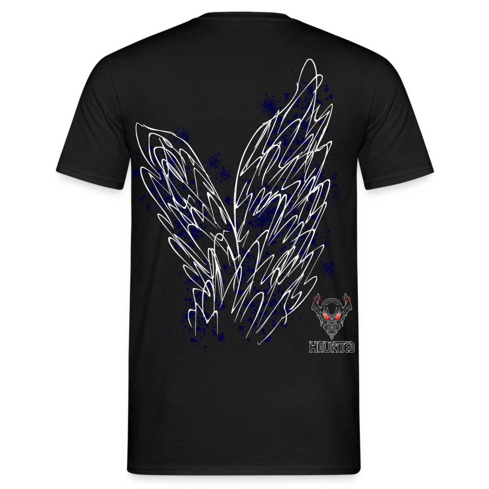 Men T-Shirt Dark Blue Wings - Schwarz