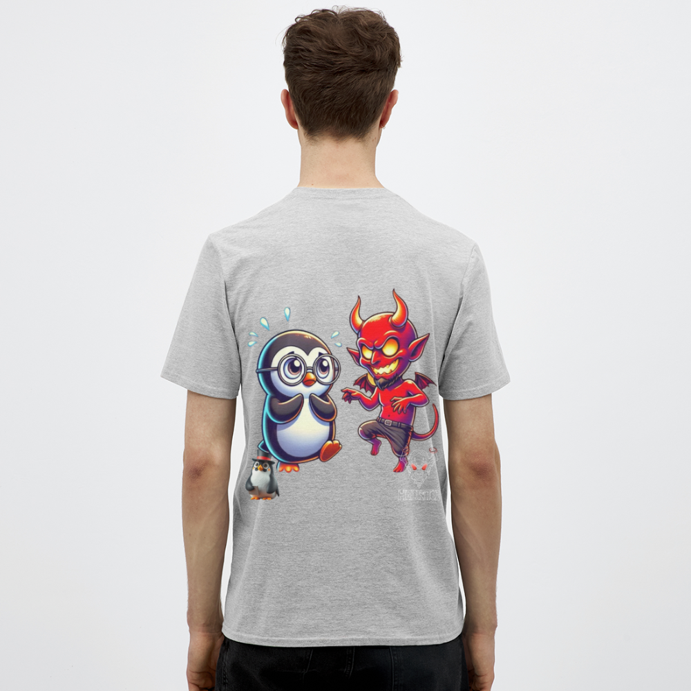 Men T-Shirt Dancing with Devil - Grau meliert
