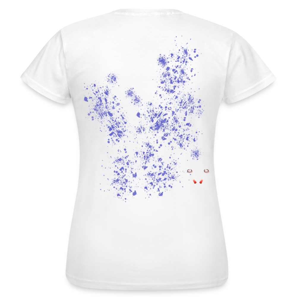 Women T-Shirt Light Blue Wings - Weiß