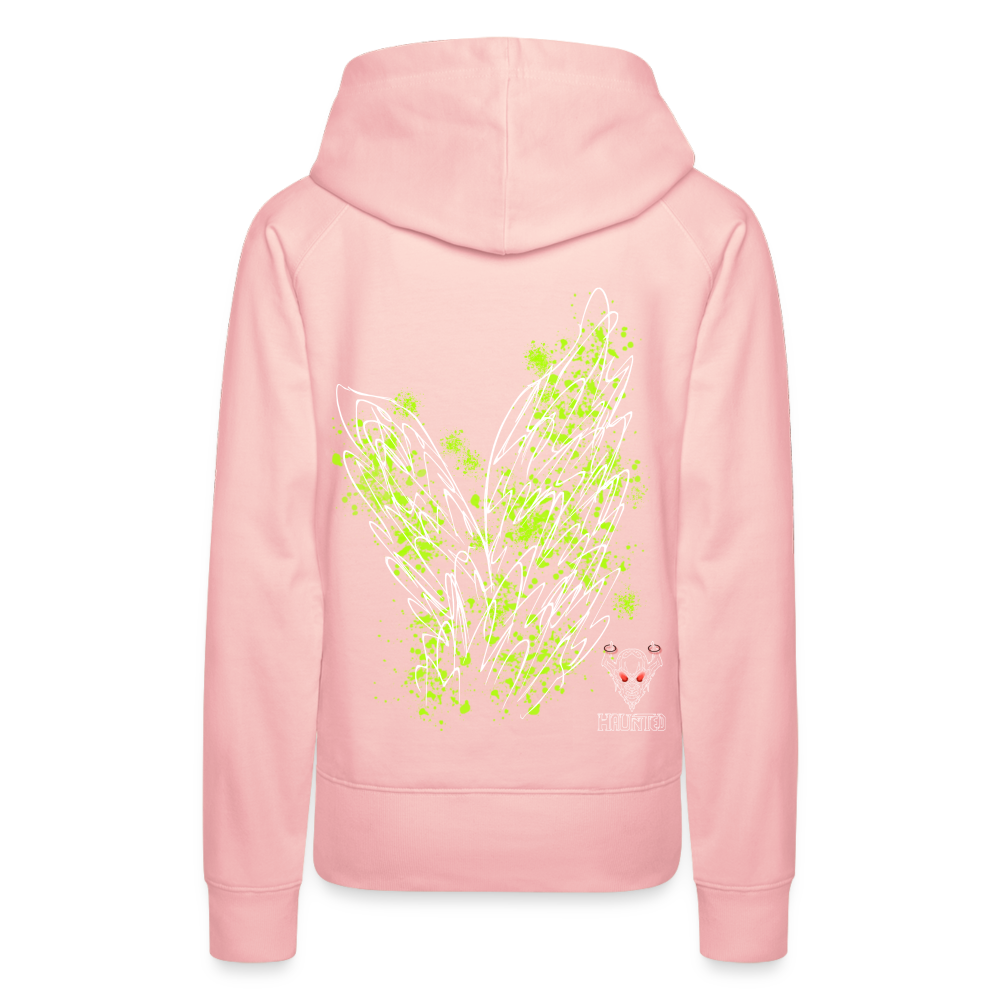 Women Hoodie Poison Green Wings - Kristallrosa