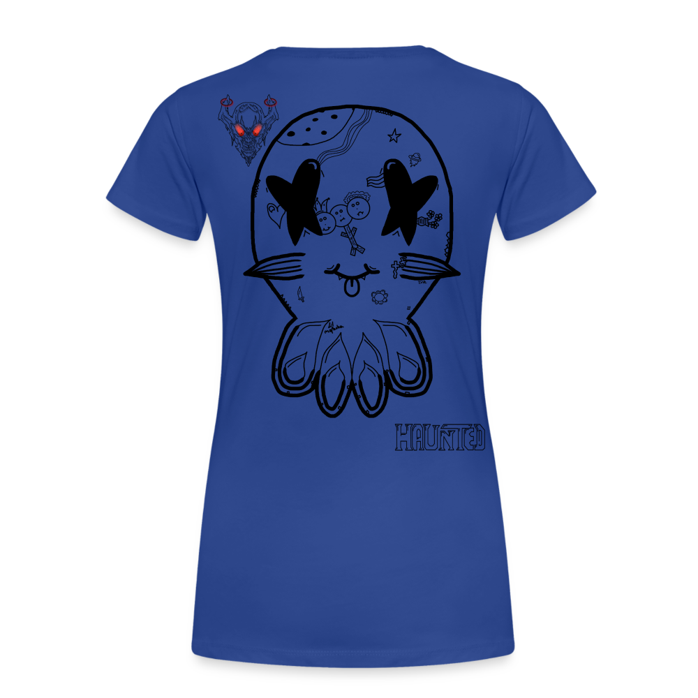 Woman T-Shirt Ghost Doodle Dark - Königsblau