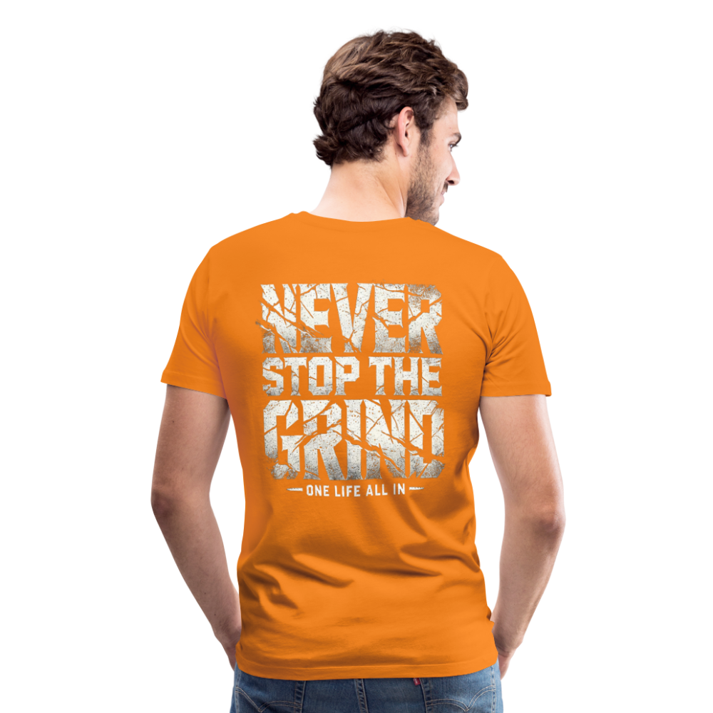 Men T-Shirt Never Stop The Grind - Orange