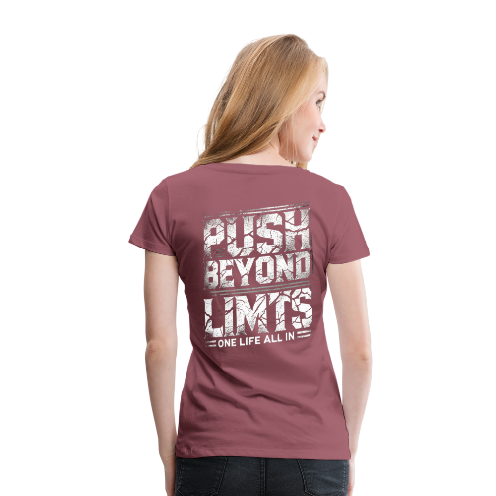 Women T-Shirt Push Beyond Limits - Malve