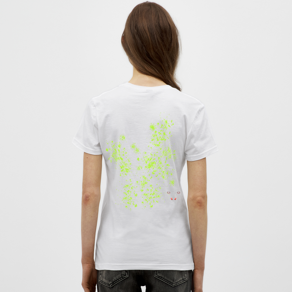 Women T-Shirt Poison Green Wings - Weiß