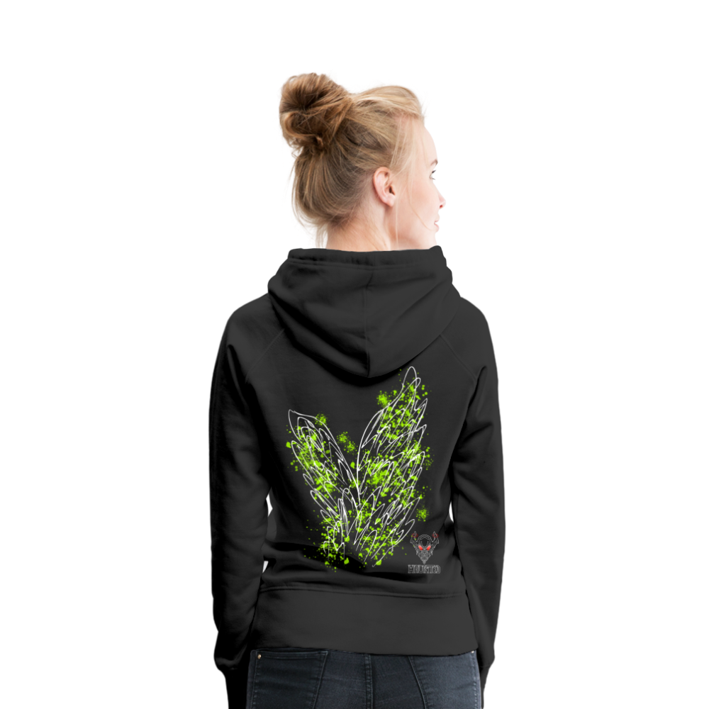 Women Hoodie Poison Green Wings - Schwarz