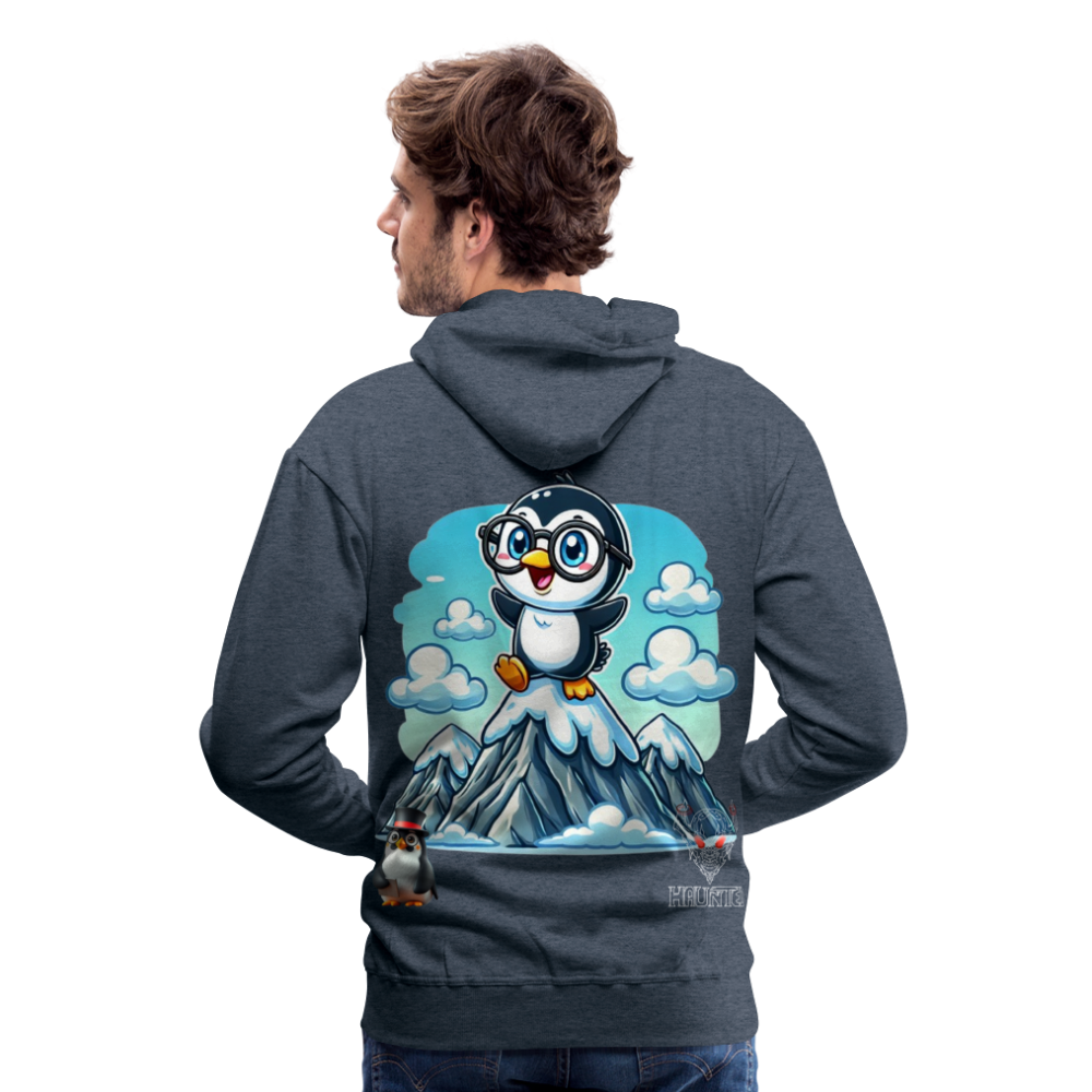 Men Hoodie KasPenguin on Top - Jeansblau