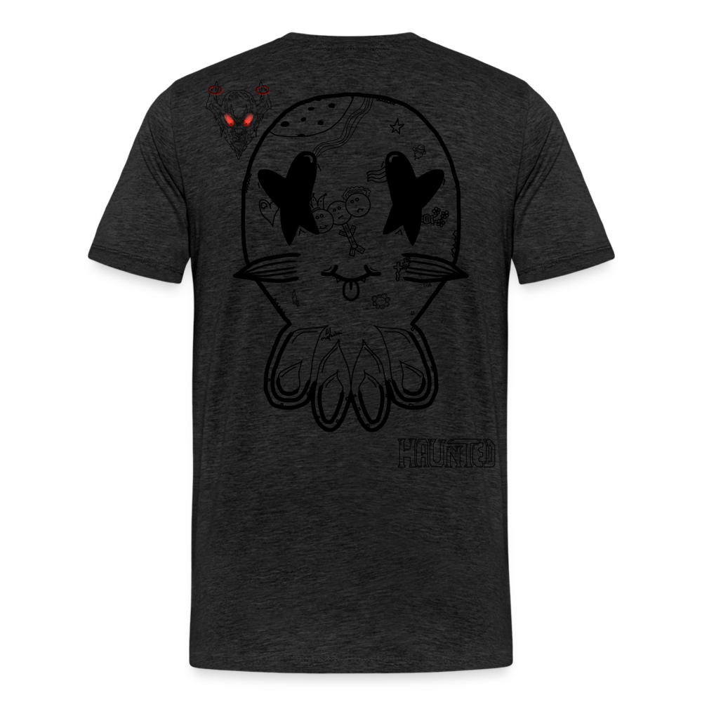 Man T-Shirt Ghost Doodle Dark - Anthrazit