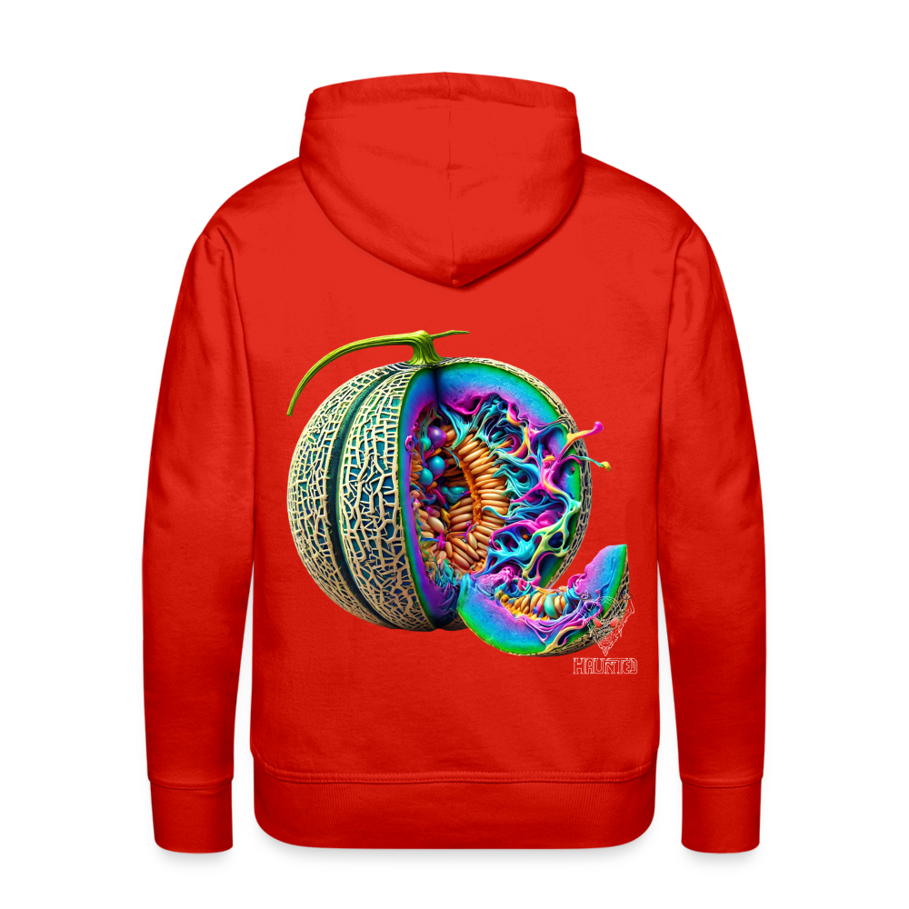 Men Hoodie Neon Melon Art - Rot