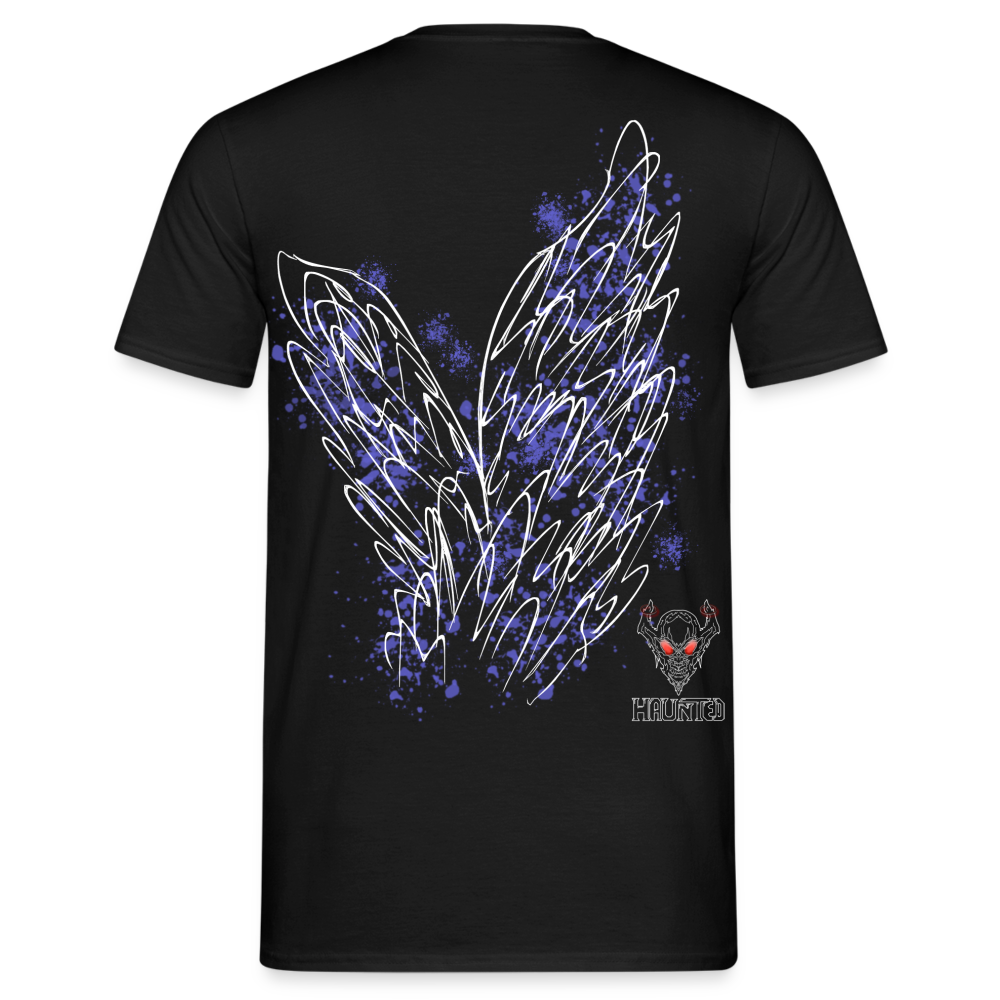 Men T-Shirt Light Blue Wings - Schwarz